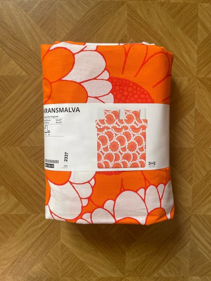 Göta Trägårdh Majsol påslakan dubbelsäng orange 240x220 cm retro