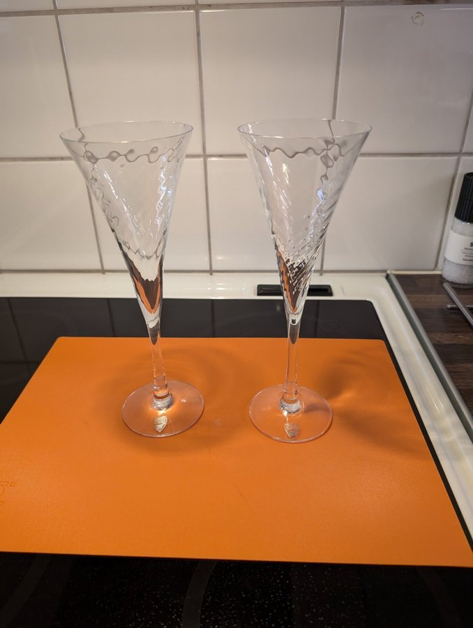 2 st. Kosta Boda champagne glas