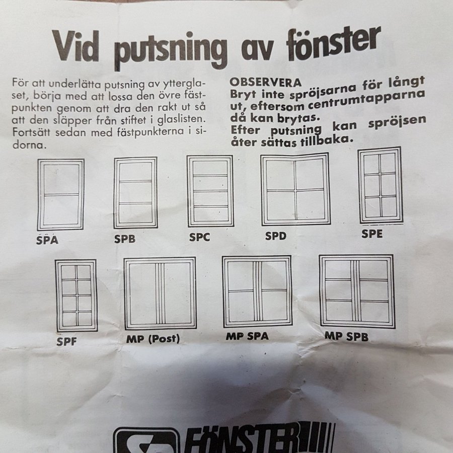 SPRÖJS till FÖNSTER Vit Trä EDSBY SP-Fönster