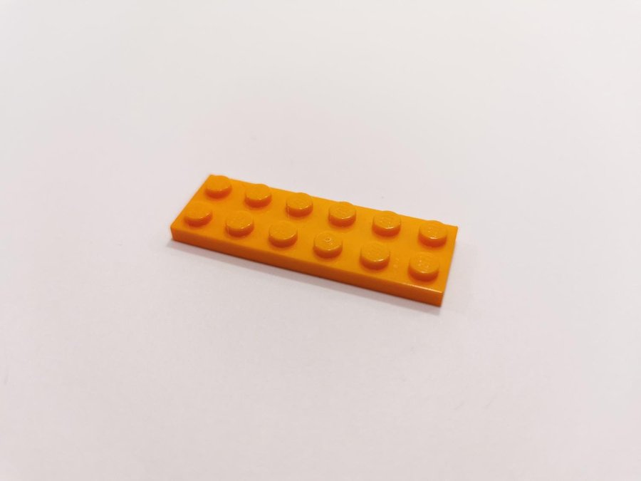 Lego - plate - platt - bas - 2x6 - part 3795 - orange