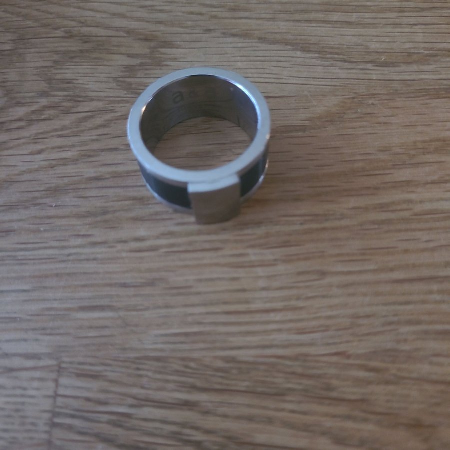 Herr ring I Sterling steel st 18.5mm innermått..