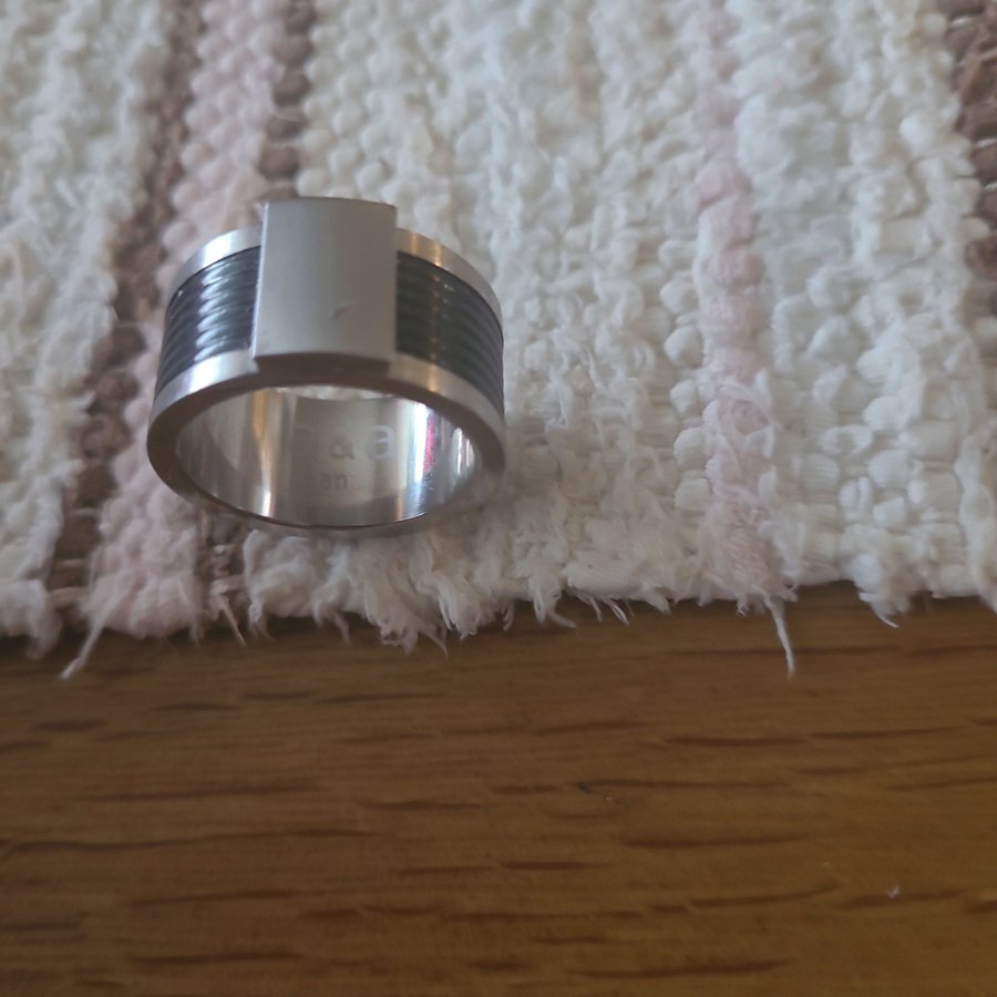 Herr ring I Sterling steel st 18.5mm innermått..