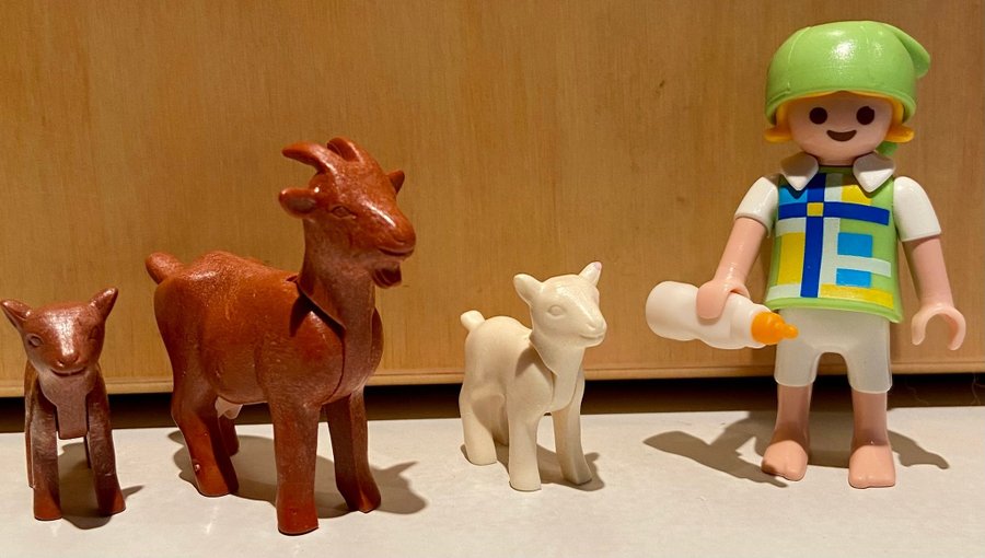 Playmobil Getmamma med bebisar och flicka med nappflaska