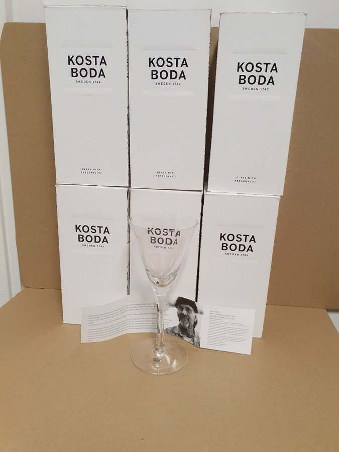 6 st Kosta Boda Glas