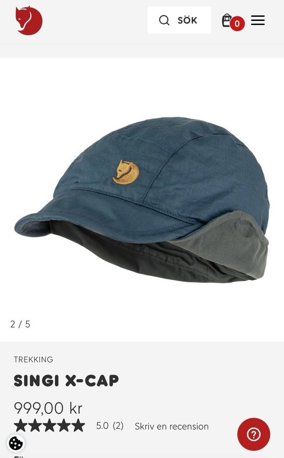 Fjällräven blå Singi-X cap storlek L/XL