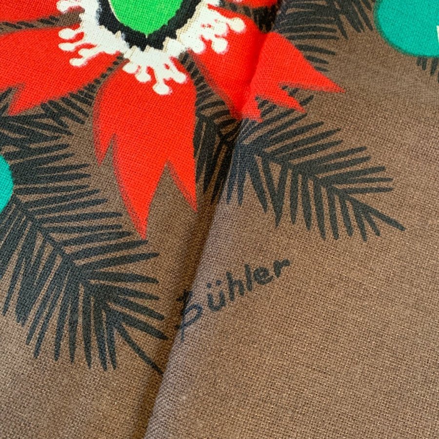 Julgransmatta bühler brun retro 70-tal