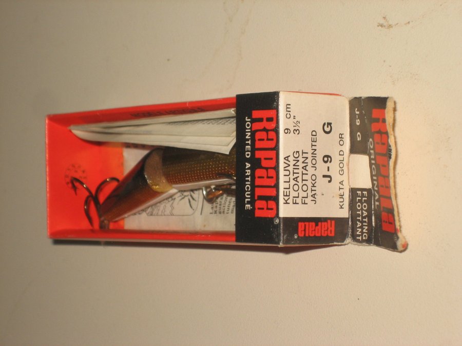 RAPALA J - 9 G Floating 9 cm Gold med box, ej fiskad