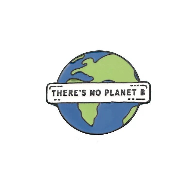 "There's No Planet B" Earth Enamel Pin – 3cm x 2.5cm