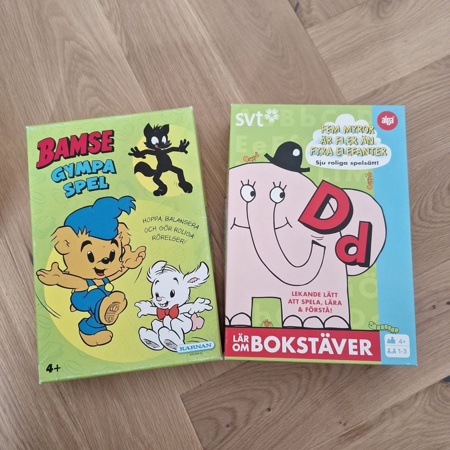 Bamse Gympaspel  Lär om Bokstäver Sällskapsspel