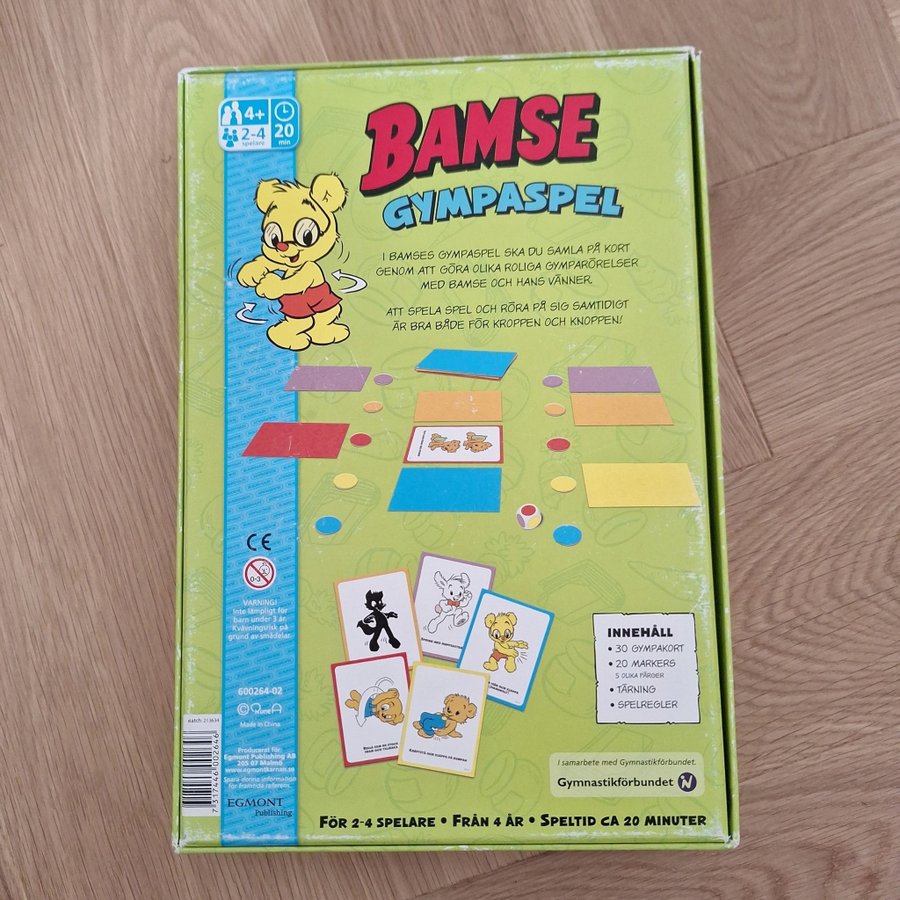 Bamse Gympaspel  Lär om Bokstäver Sällskapsspel