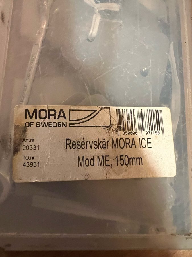 Mora Ice Reservskär 150mm 6 st par, nytt.