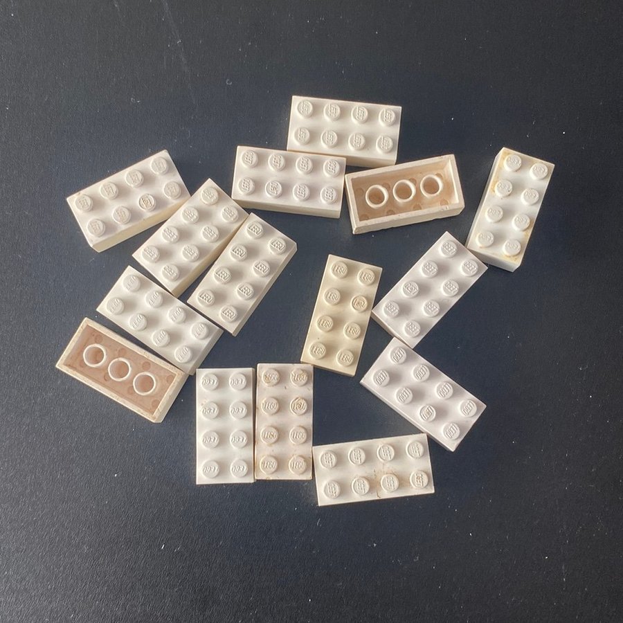 LEGO Bitar - Bricks, 3001 2x4, Vit, (15 st)