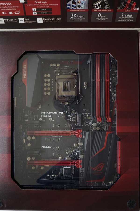 Asus RoG Maximus VII Hero samlarmoderkort i kartong (M2 Z97 ATX LGA 1150)