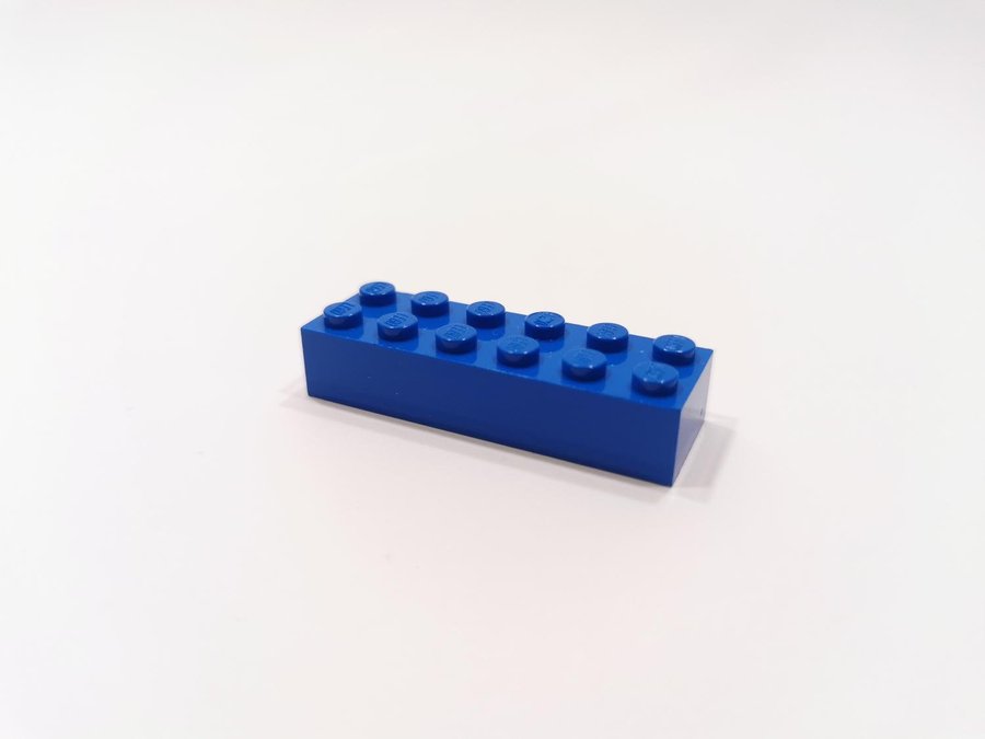 Lego - brick - bas - hög - 2x6 - part 2456 - blå