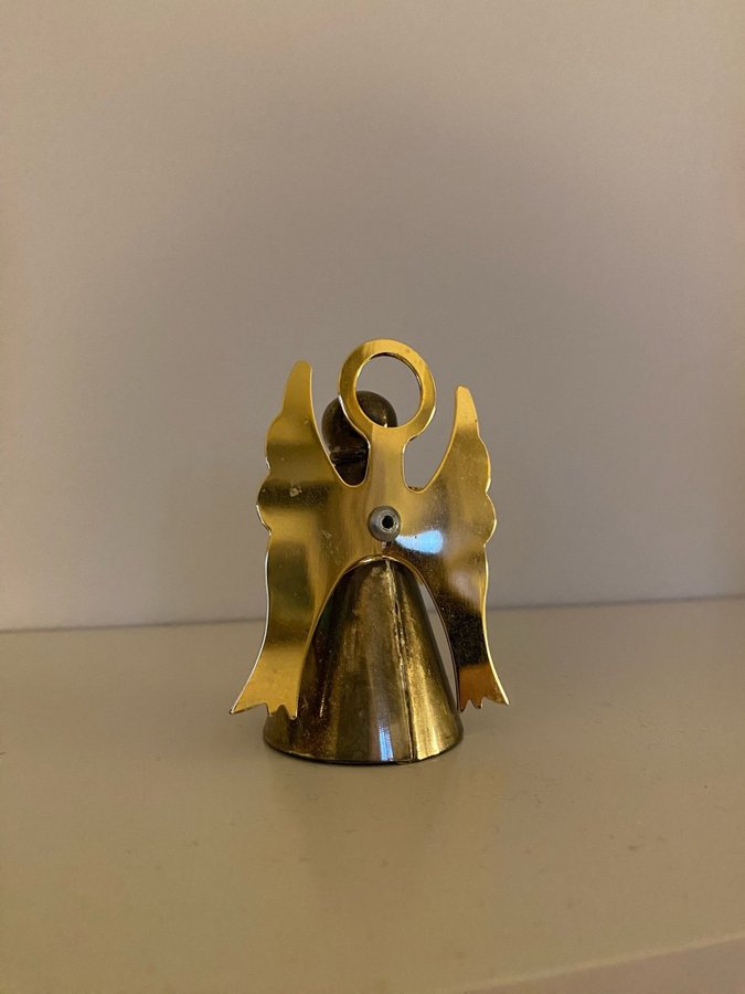 Ängel figur i metall - retro - vintage - jul - advent kort auktion