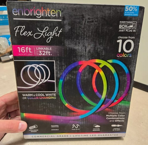 Jasco Enbrighten Flex Light 16ft 5ft Lead linkable 10 colors Outdoor/Indoor