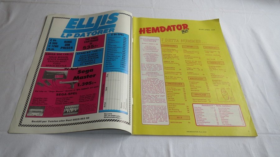 TIDNING / Svenska HEMDATOR Nytt NR 2 - 1988 - Commodore 64, Amiga, Atari mm