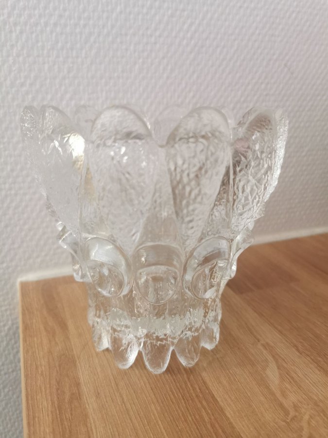 Retro Glasvas / ljuslykta / skål i kristall