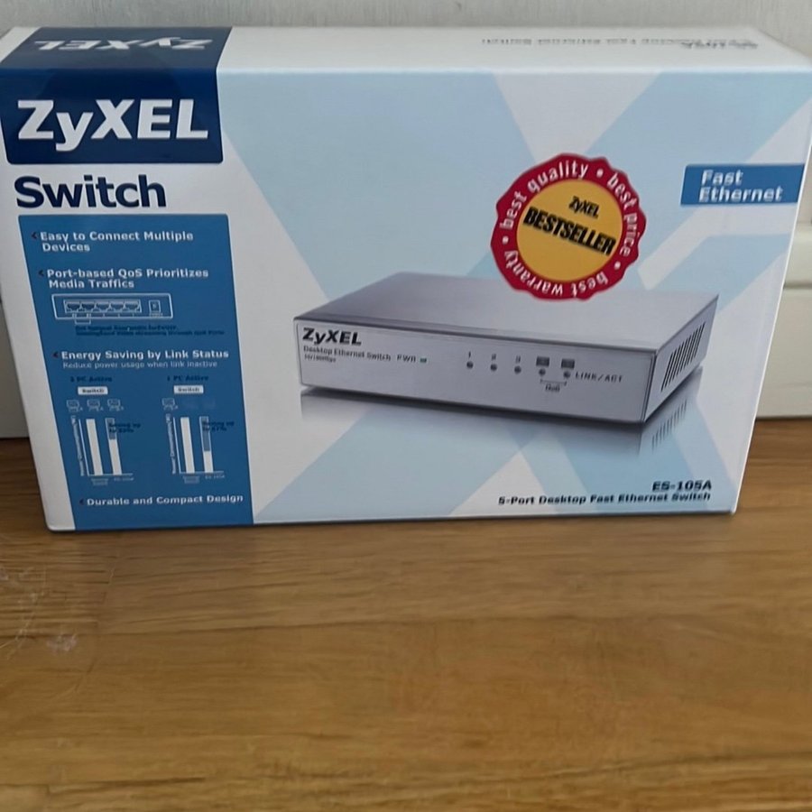 ZyXEL ES-105A 5-Port Desktop Fast Ethernet Switch