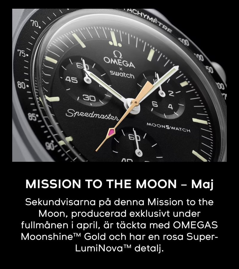 Swatch x Omega Speedmaster Moonwatch limited edition Pink moon + Moon DNA strap