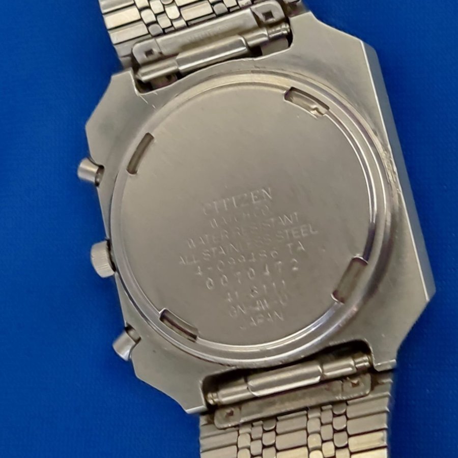 Citizen ana digi released 1979 blue rare dial square