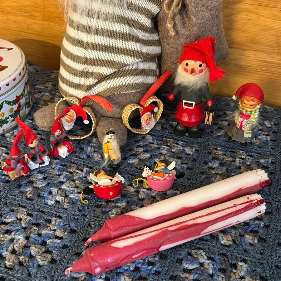 Jul advent tomte plåtburk ljus