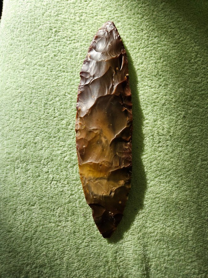 Danish Neolithic flint dagger 21,5 CM