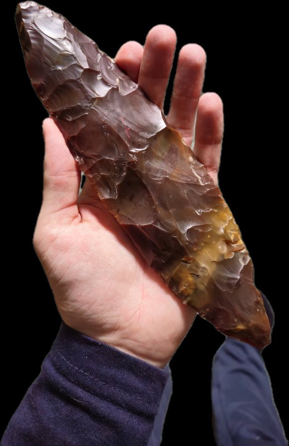 Danish Neolithic flint dagger 21,5 CM