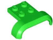 Bright Green Vehicle Mudguard 4 x 3 x 1 with Arch Curved - LEGO - 28326