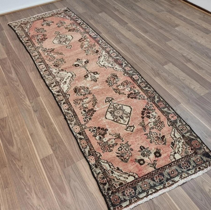 Unik Äkta Vintage matta ca: 260x80 cm - LAGERRENSNING AUKTION