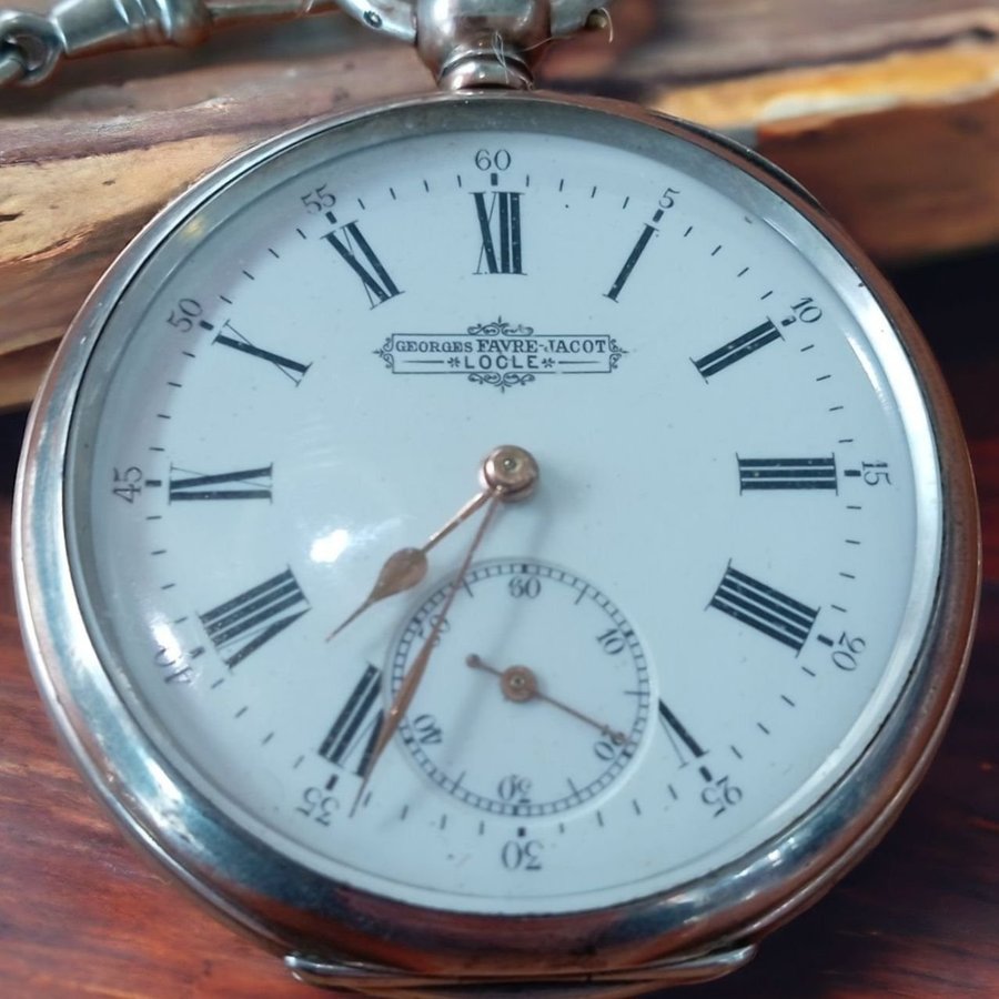 Vintage Grand Clássico Locle Georges Favre-Jacot Chronometer Fickur 1800s