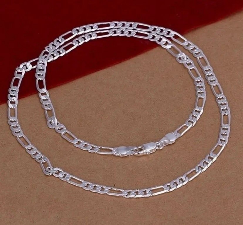 HELT NYTT!: Halsband silver 925, L ca 50 cm, 4 mm, så fint ,