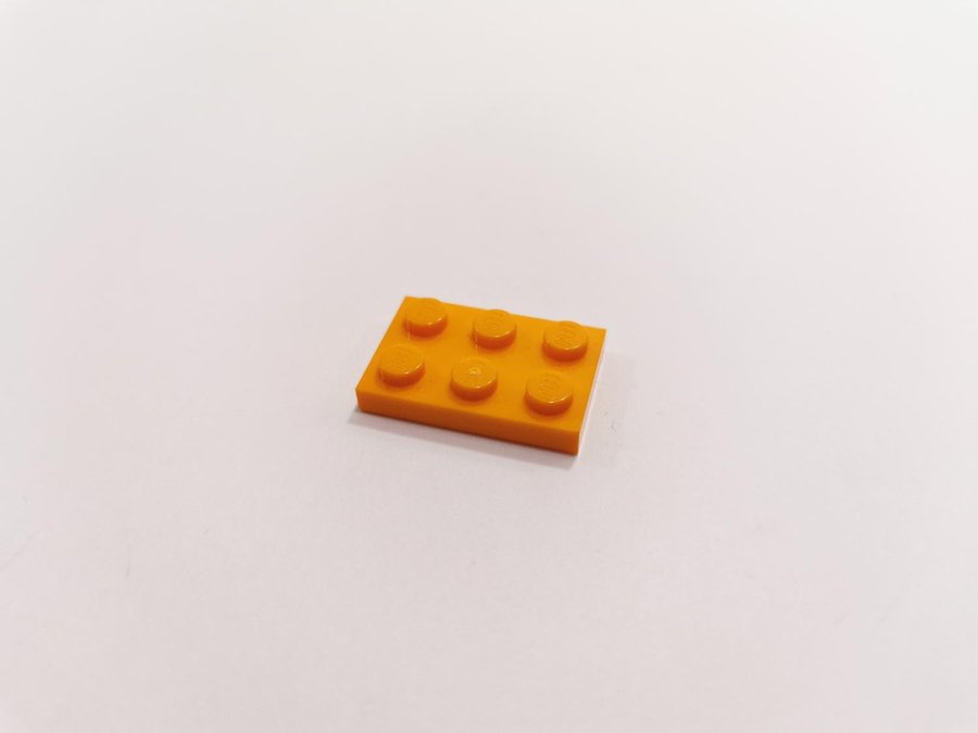 Lego - plate - platt - bas - 2x3 - part 3021 - orange