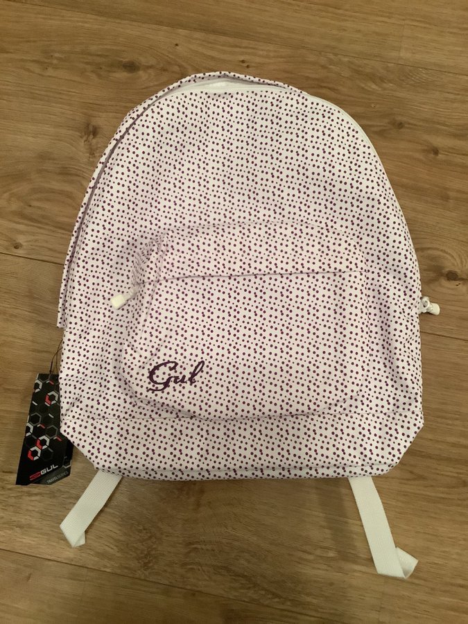 Ryggsäck väska skolväska datorväska Gul LU 0104 Dots Basic Backpacker 24 liter