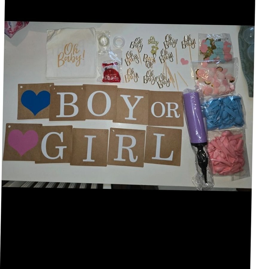 Paket Till Gender Reveal Saker Boy Or Girl