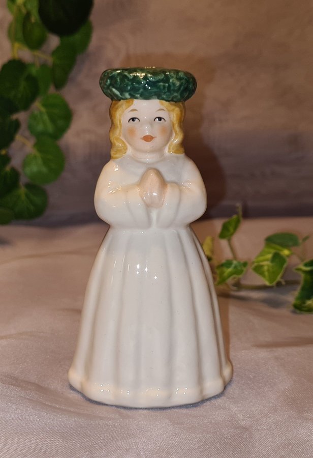 ??JUL advent Ljusstake, Lucia med Ljus i Håret, Goebel från Fyrklövern VINTAGE