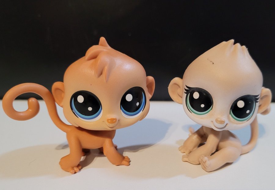 2st Littlest Pet Shop apor Mimsy Monkeyford 1-140 och Clicks Monkeyford 1-141