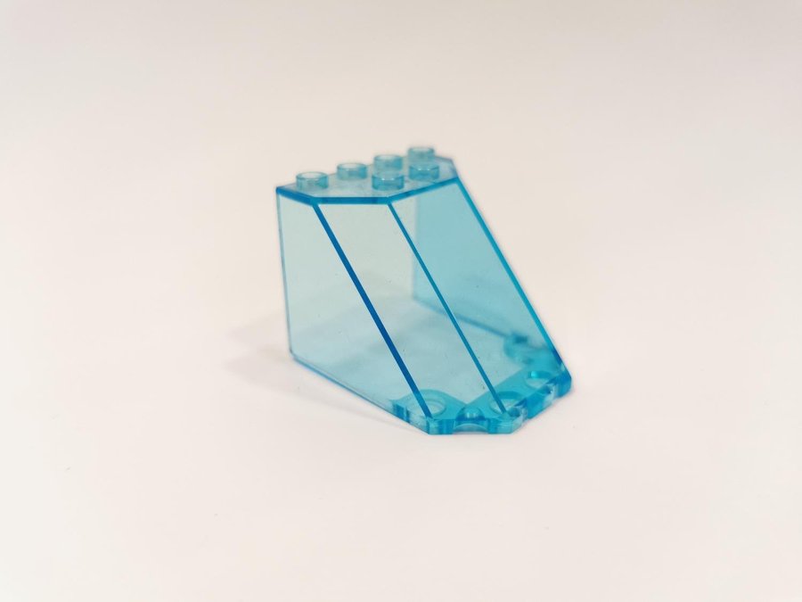 Lego - transparent - windscreen - 5x4x3 - part 30251 - ljusblå trans light blue