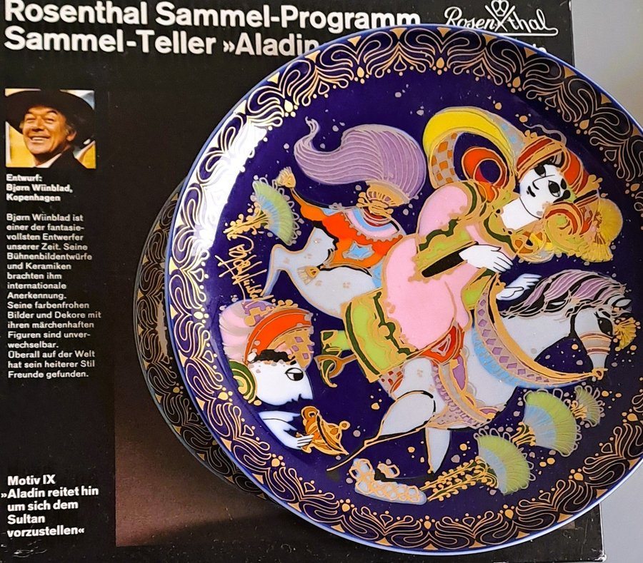 Rosenthal tallrik- Aladdin och den magiska lampan- Björn Wiinblad