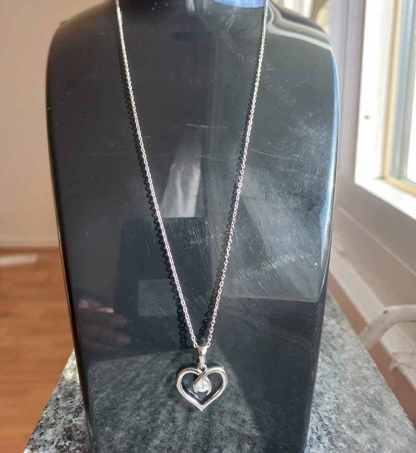 New 925 sterling silver heart pendant chain