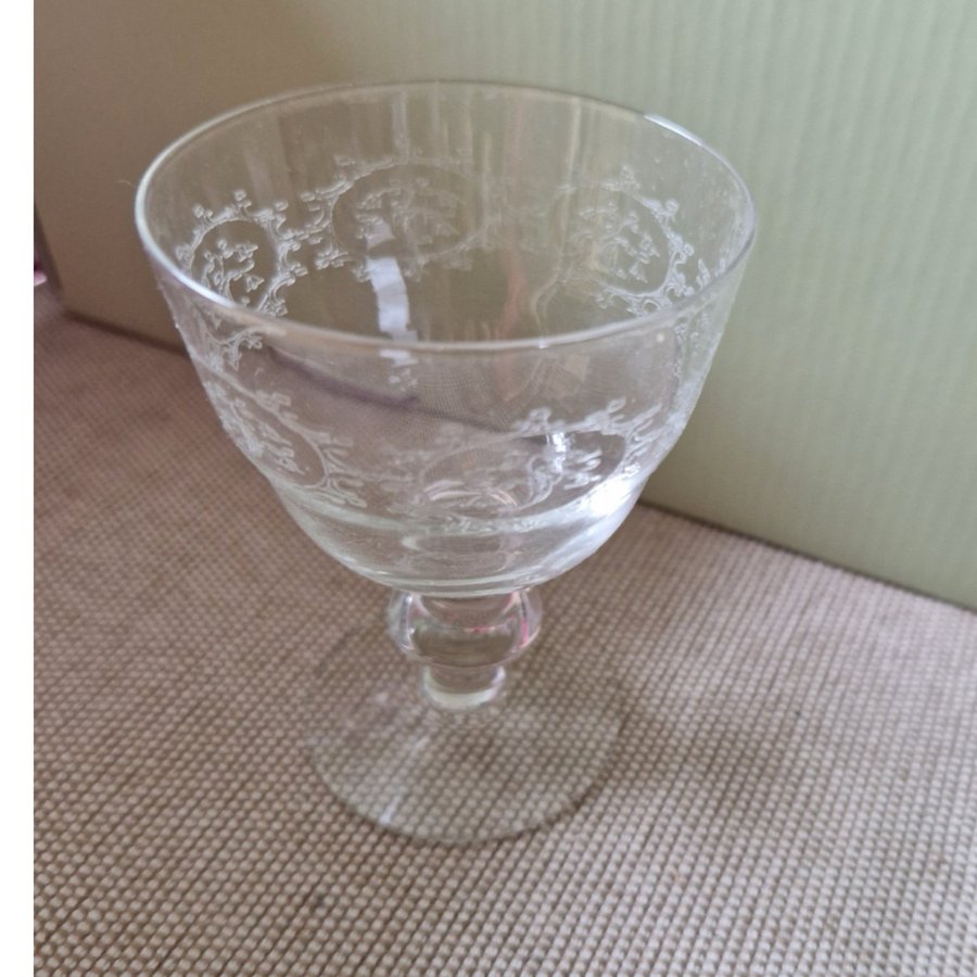 ELON VITVIN - STARKDRYCK GLAS 6 st RETRO VINTAGE