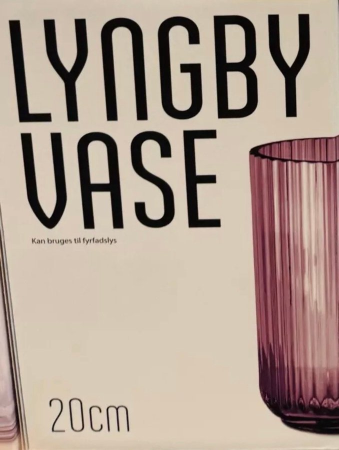 Ny Lyngby vase i Glas Lilla 20 cm