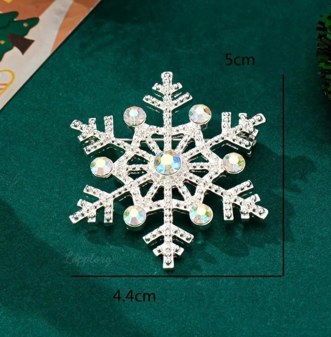 Elegant snöflinga brosch smycken strass-kristall snowflake jul fest himlen