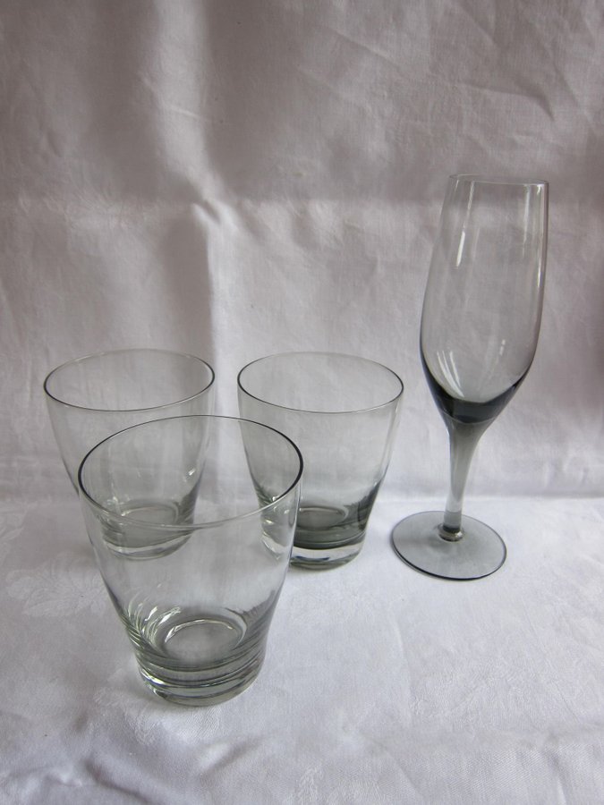 4 glas 1 + 3 Selterglas, Reijmyre 50-tal