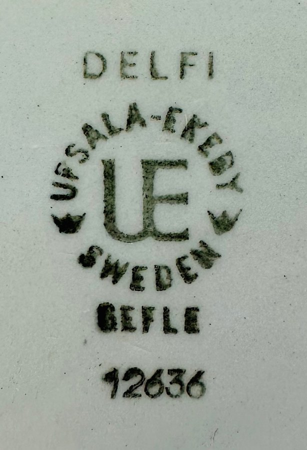 Upsala Ekeby KP Karlskrona  Upsala-Ekeby Gefle DELFI Sweden 1950/60-tal - Retro