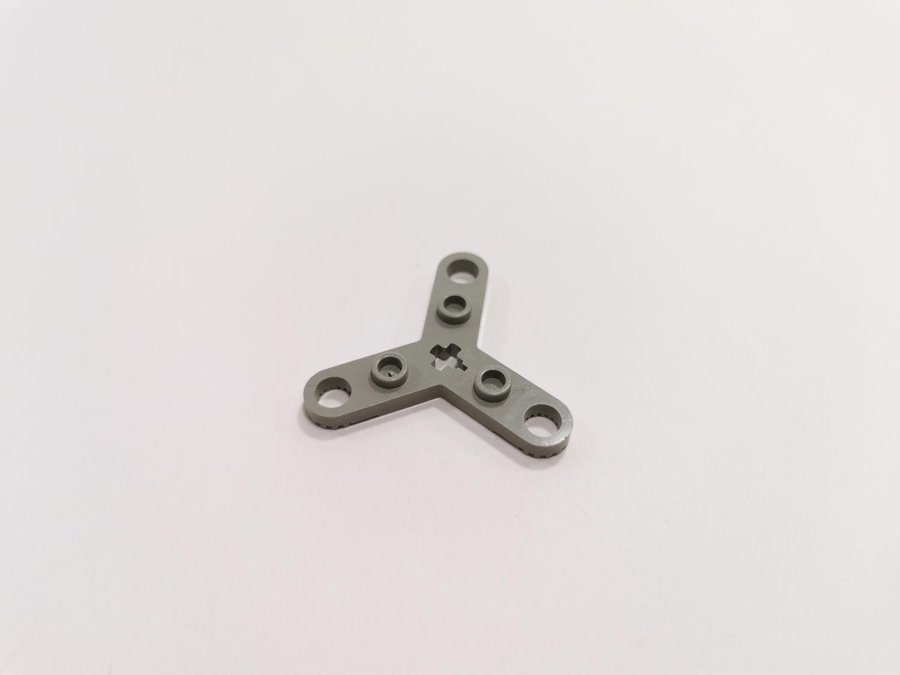 Lego - technic - rotor - 3 arm - part 2712 - ljusgrå (old light gray)