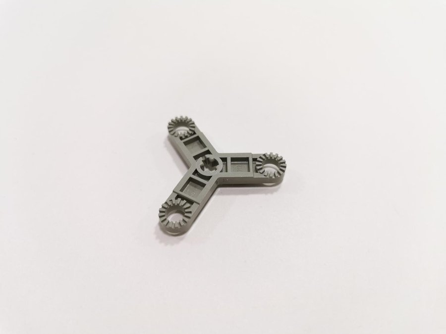 Lego - technic - rotor - 3 arm - part 2712 - ljusgrå (old light gray)