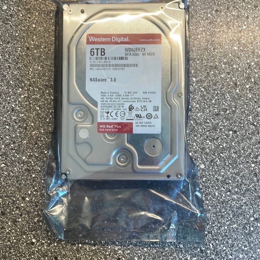 Western Digital WD60EFZX 6TB SATA 6Gb/s NAS Hard Drive