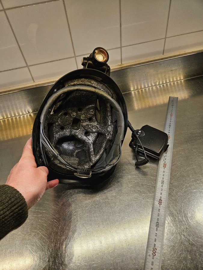 Kask Hjälm med lampa