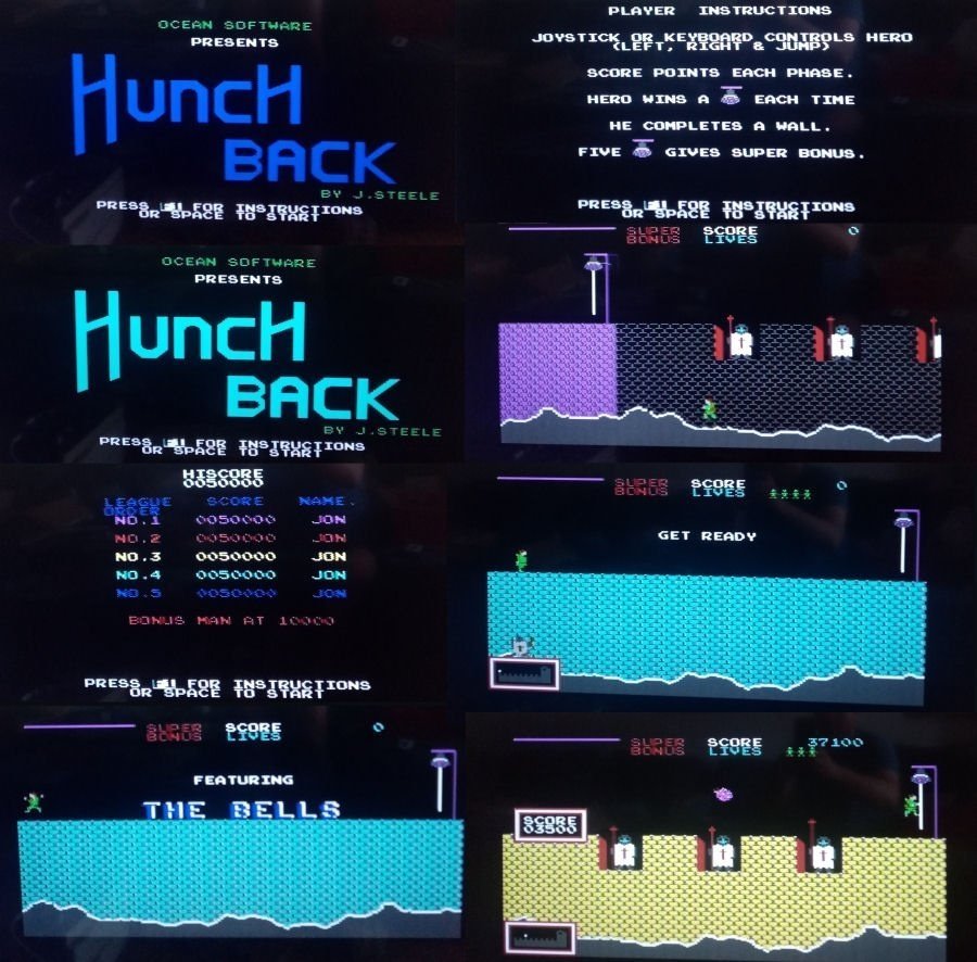 Hunchback (Ocean Software) ->TESTAD<- Commodore 64 / C64 Spel